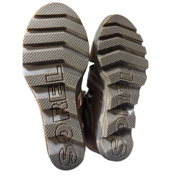 Sorel Gladiator Style Lace-Up Wedge Sandals Size 6 Brown Suede Upper & Rubber So - Picture 6 of 7